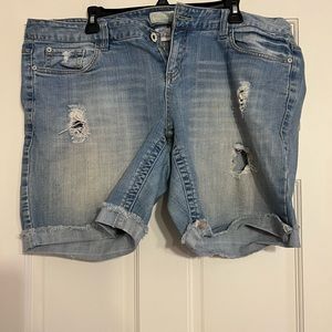 Maurices size 18 distressed shorts